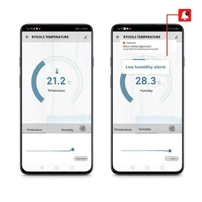 Termohigrometr Wifi 3M Tuya Smartlife Wilgotność Temperatura -40 +120