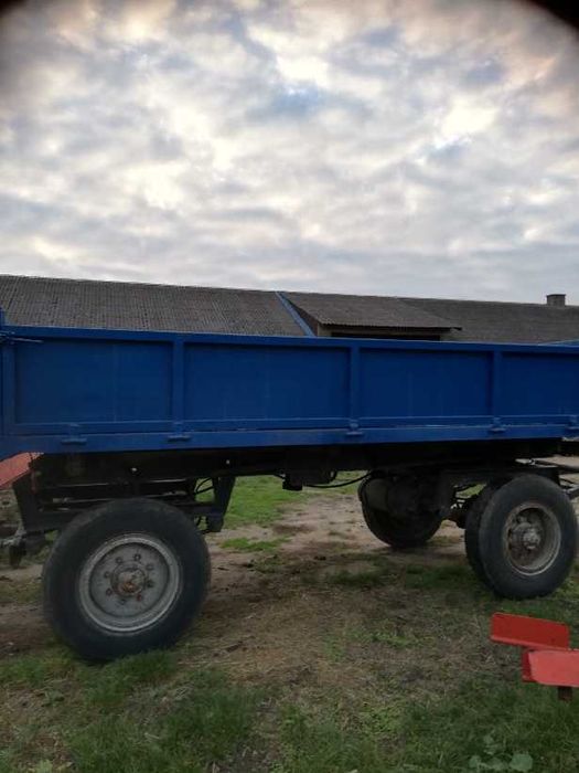 Przyczepa zarejestrowana wywrotka D55/D46A, siewnik ISARIA 6050 - 2,5m