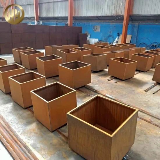 Vasos em aço korten - com ou sem plantas