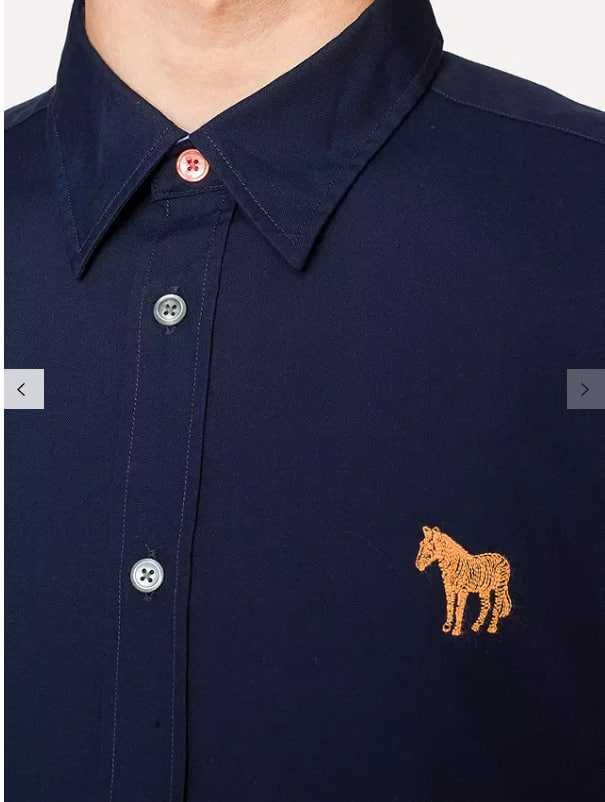 Рубашка PS Paul Smith Oxford Tailored Fit, темно-синяя