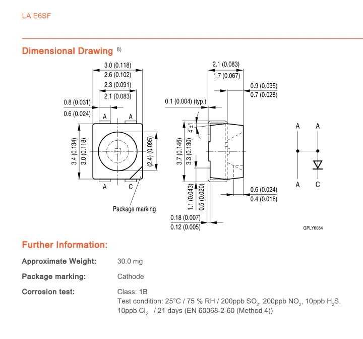 Cветодиод PLCC-4 PLCC-6 для фонарей авто белый красный оранж желтый
