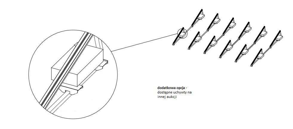 Konstrukcja balastowa moduły pionowo z dodatkową szyną fotowoltaika