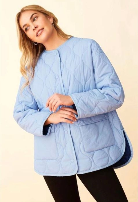 Лайнер  стьобаний небесно- блакитного  кольору F&F