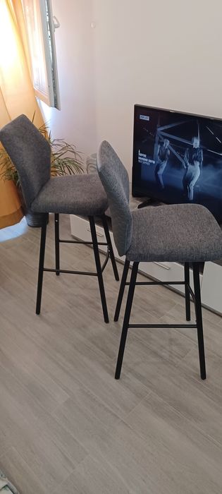 Pack cadeiras altas Paul cinzentas