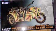 Model motocykla z wózkiem bocznym Ks 750 Zundapp Nowy skala 1 35