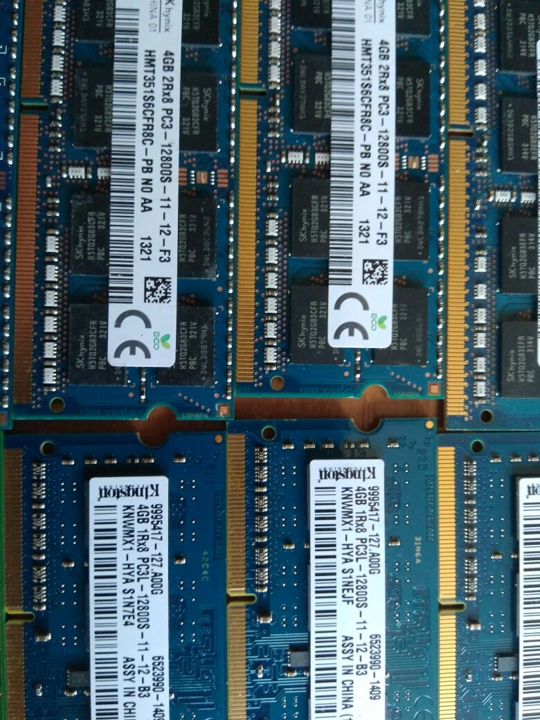 4Gb DDR3 Sodimm & Dimm PC3 PC3L (10600,12800,14900) 1333 1600 1866