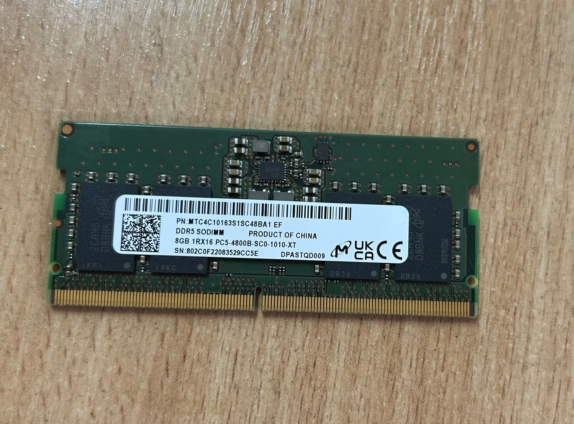 Оперативна пам’ять DDR 5 8гб для ноутбуку