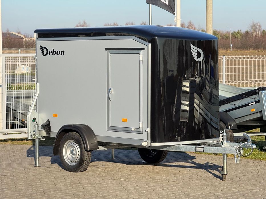 Debon C255SF PPL + drzwi boczne  nowy lekki niehamowany kontener na 750kg rampa pod motocykle quady