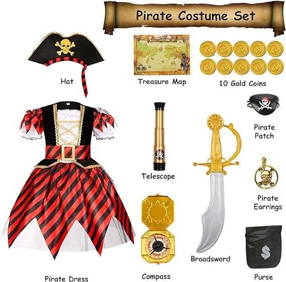 Strój Piratki Przebranie Pirata Kostium Rozmiar: S