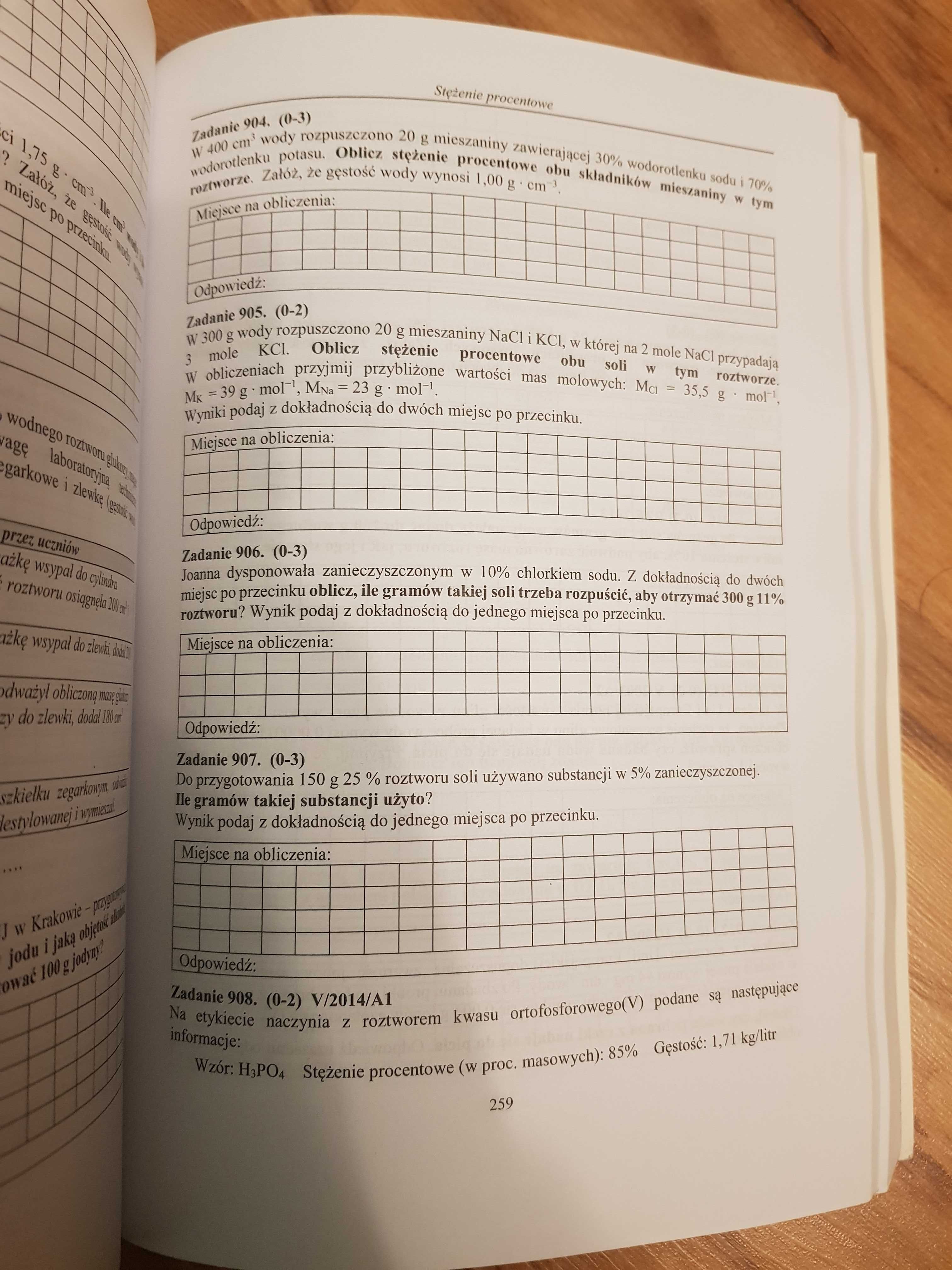 CHEMIA zbiór zadań wraz z odpowiedziami. Witowski. Tom 1