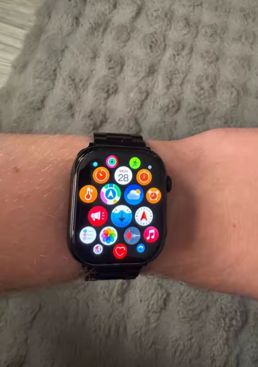 Smartwatch hk10 pro max na czarnej bransolecie