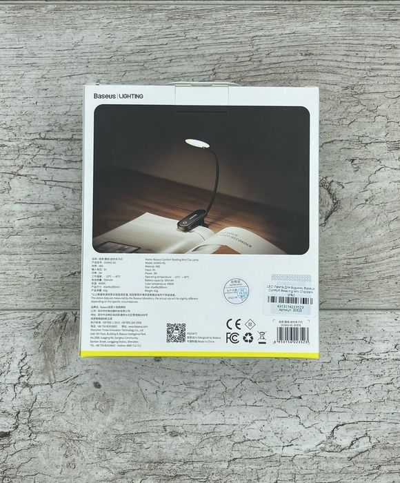 Светильник Baseus Comfort Reading Mini Clip Lamp Dark Gray Базеус