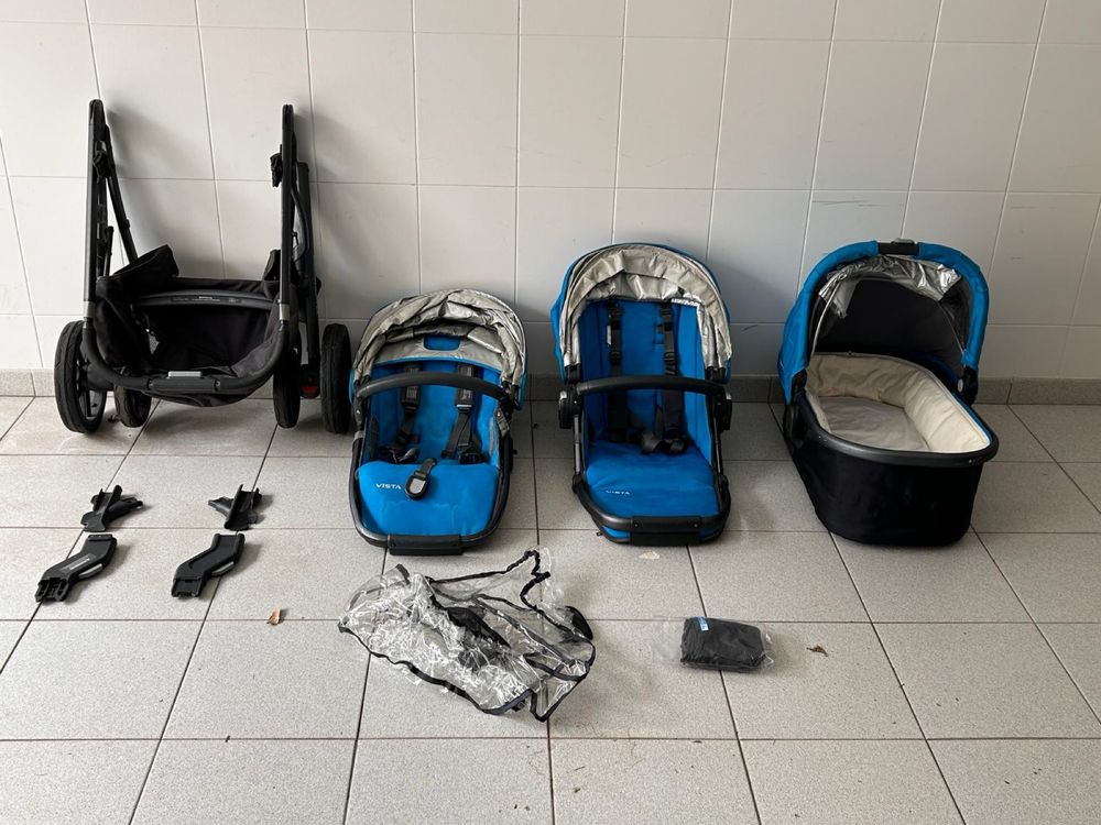 Carrinho de bébé uppababy duplo (inclui alcofa)