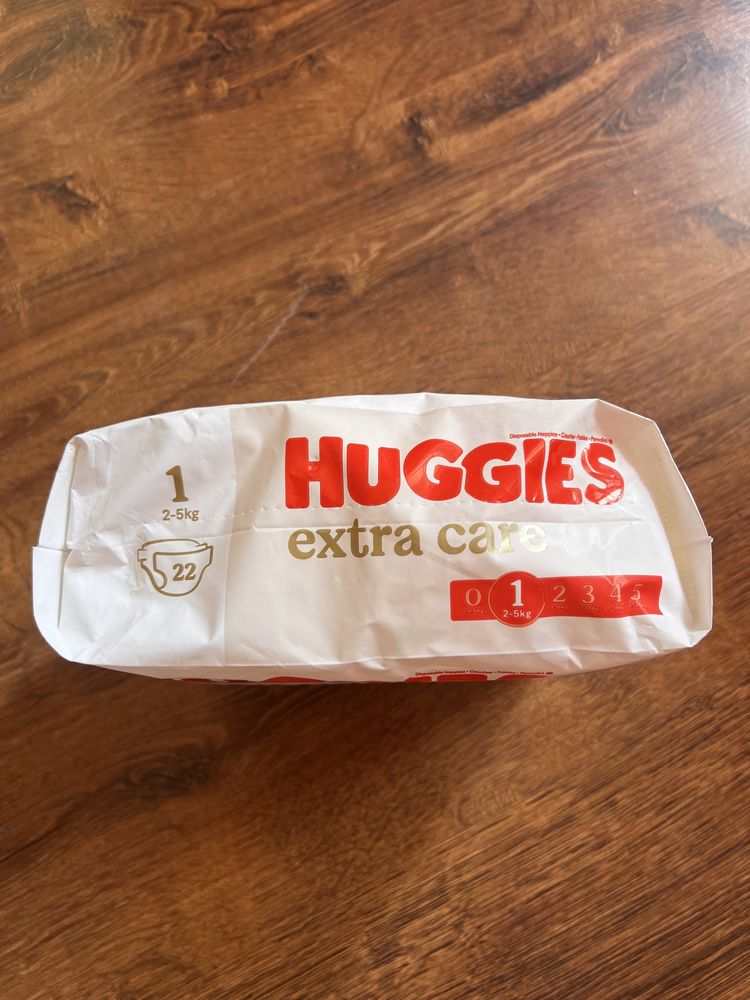 Підгузники 1 Huggies Extra Care нові запаковані