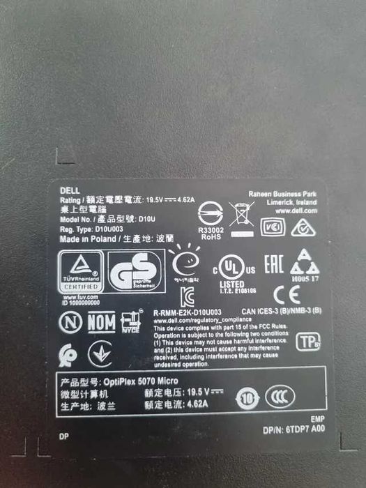 Mini PC Dell Micro 5070 - i5 9500T