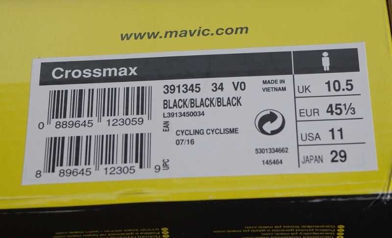 Nowe buty rowerowe MAVIC Crossmax rozm. 45 1/3 SPD