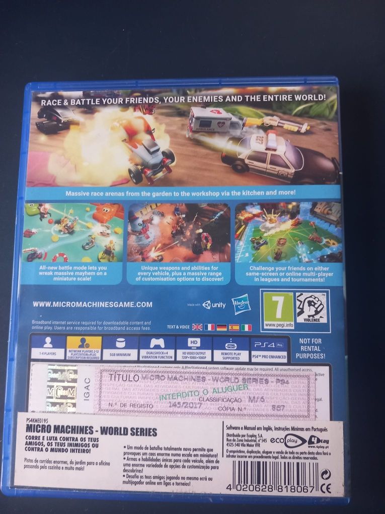 Jogo PS4 MicroMachines
