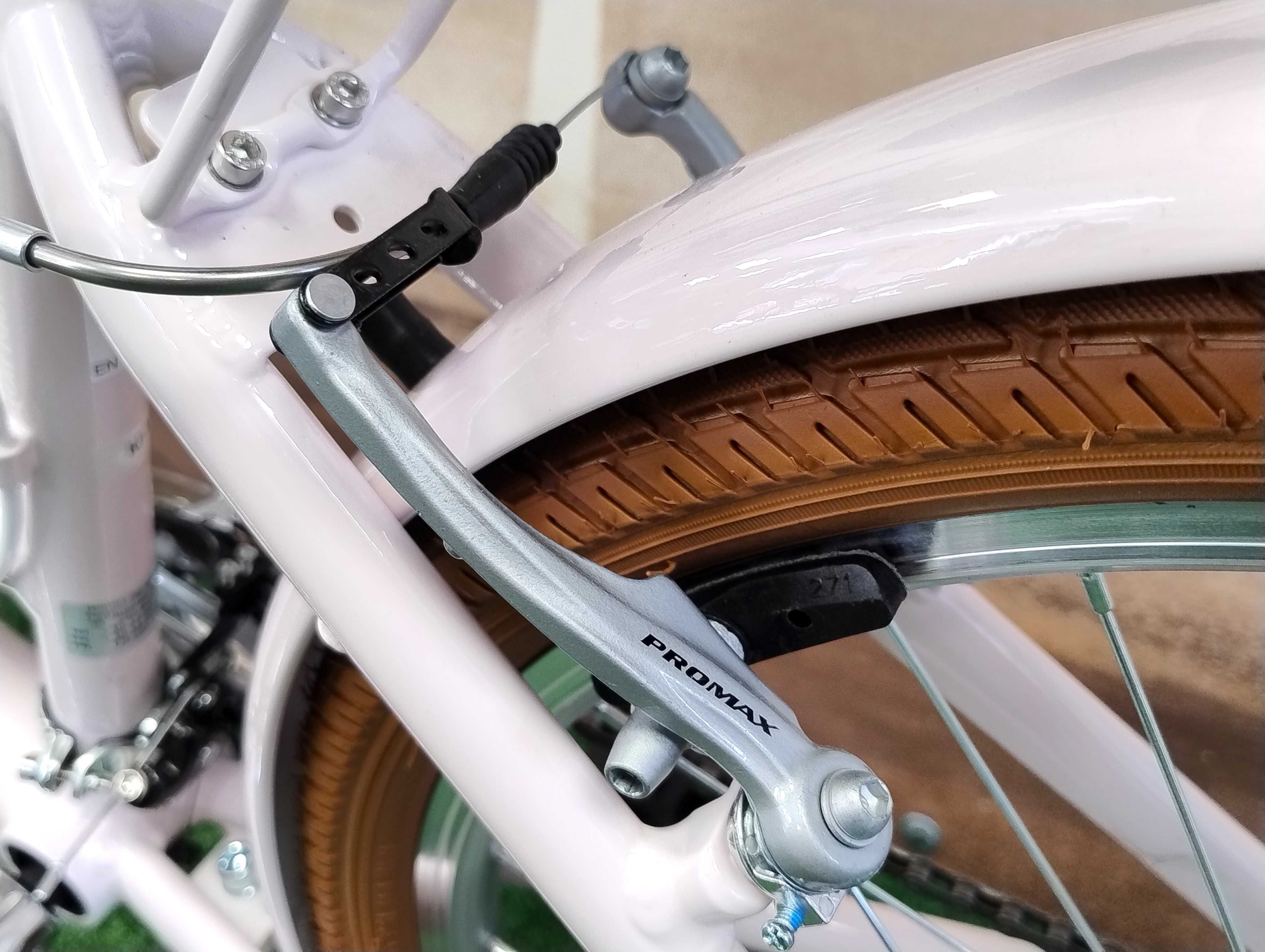 Rower miejski dla dziewczynki ROMET rama 13" SHIMANO różowy + bagażnik