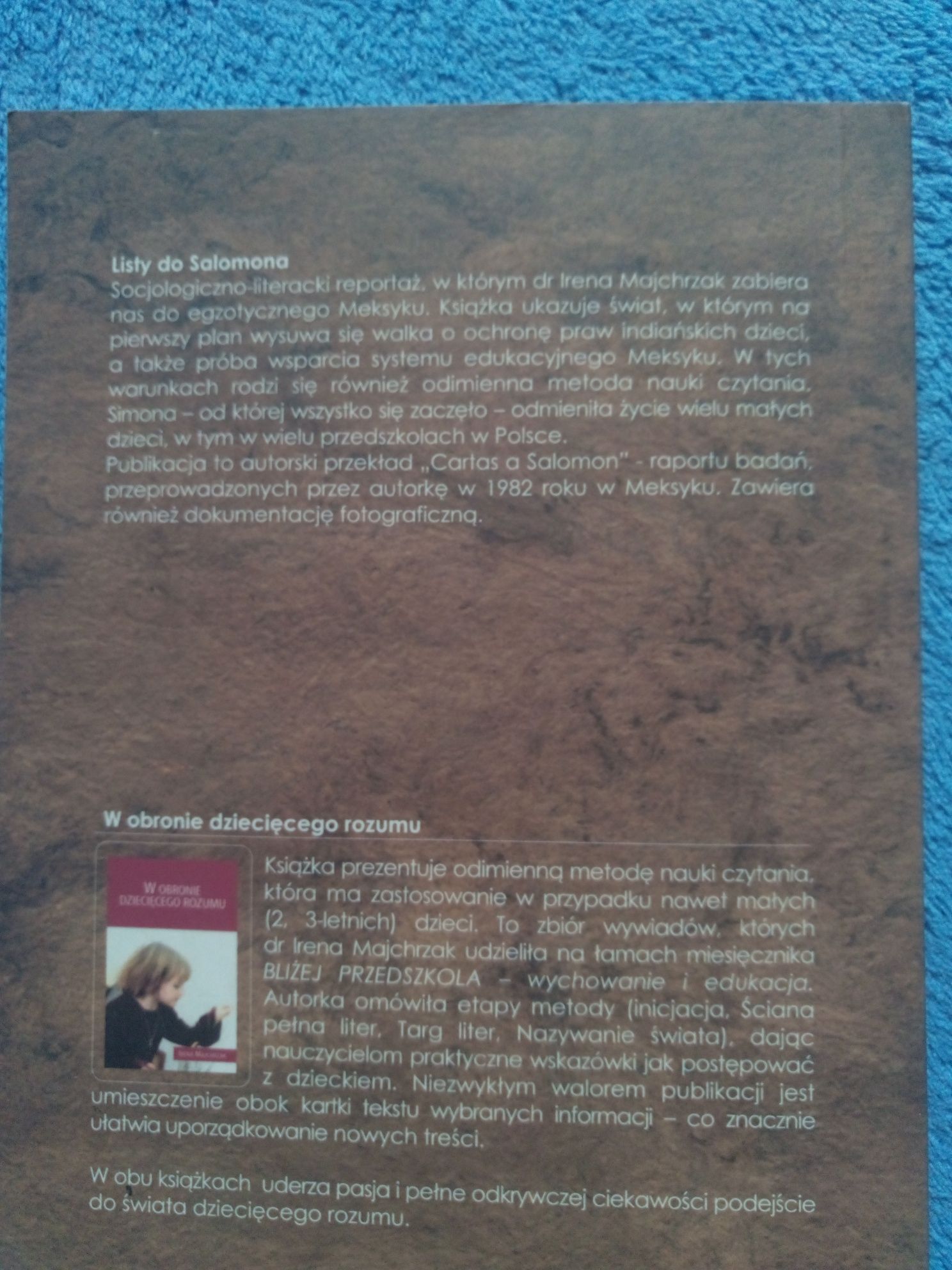 "Listy do Salomona" dr Irena Majchrzak odimienna metoda nauki czytania