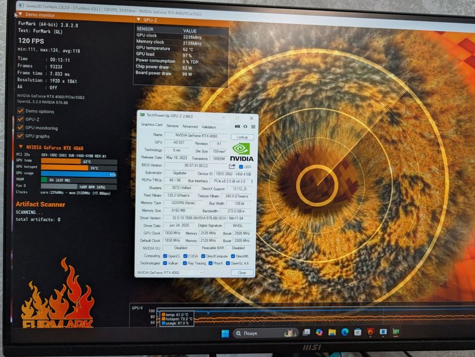 Топ! GIGABYTE EAGLE 3X RTX 4060 8GB (GDDR6) Гарантія | XPLAY