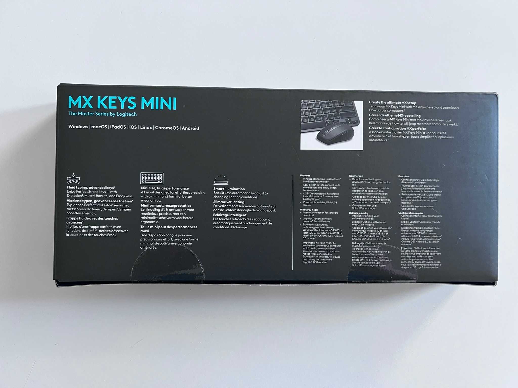 Klawiatura Bezprzewodowa Logitech MX Keys Mini Grafitowa
