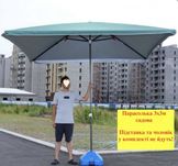 Посилений Зонт 3х3м торговий з клапаном та срібним напиленням