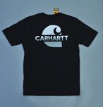 Carhartt оригинал футболка мужская чёрная на лето большое лого (NEW)