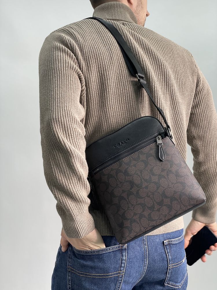 Мужская сумка Coach чоловіча сумка месенджер барсетка слінг планшетка