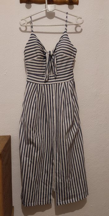 Vestido verão riscas azul e branco