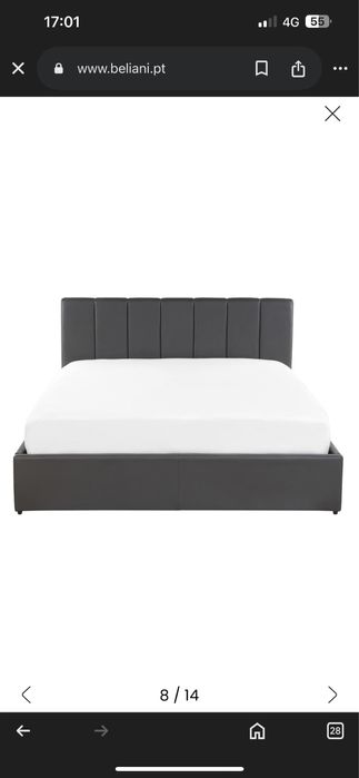 Cama de casal Beliani Sommier (Excelente estado)