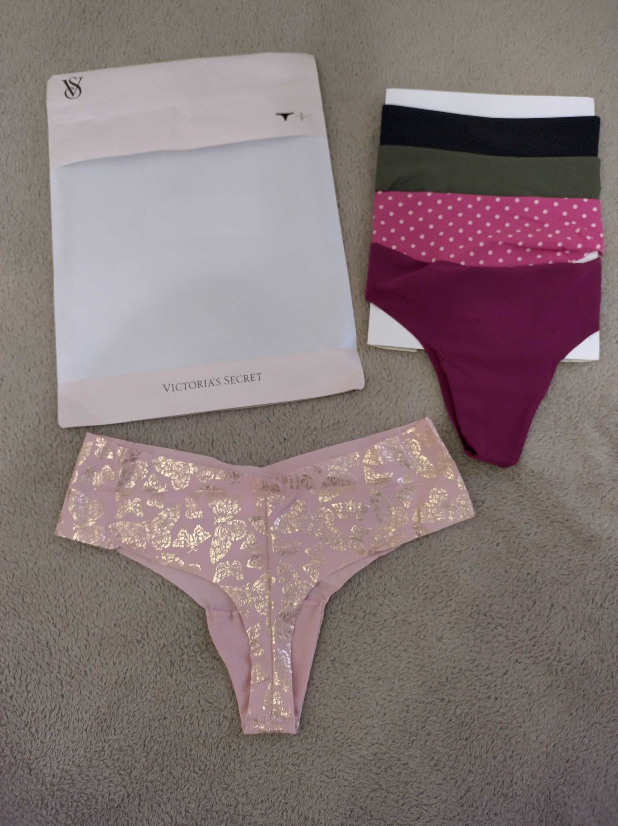 Новий набір із 5шт. безшовних трусів Victoria's Secret оригінал р. S