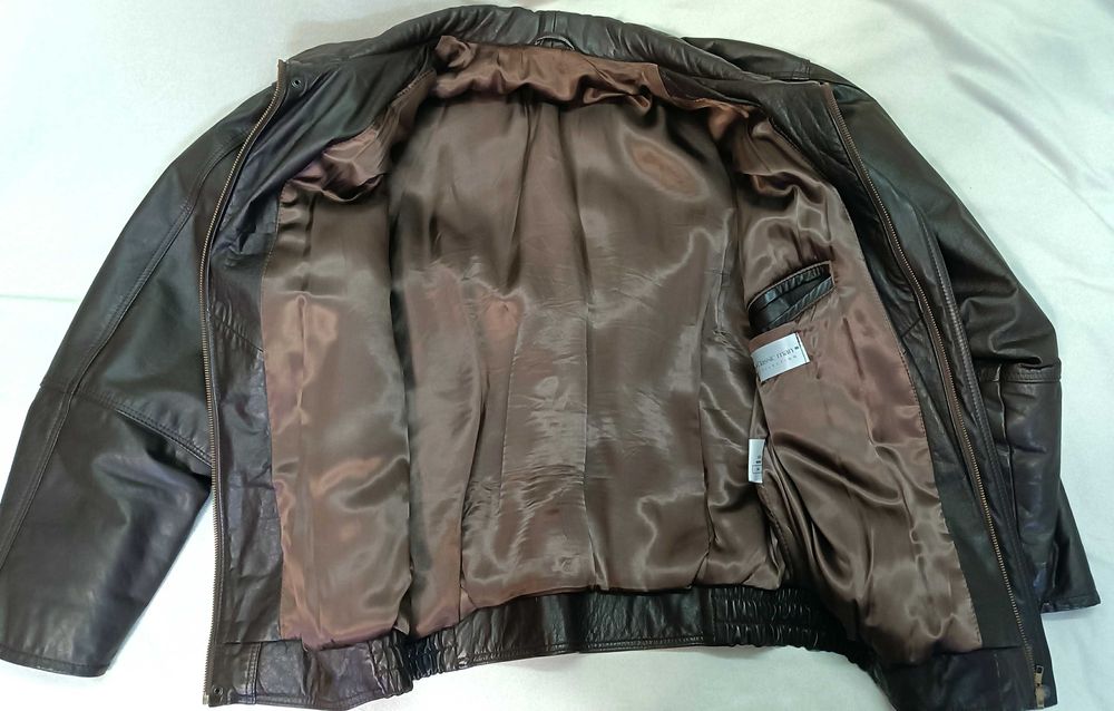Куртка Classic Man Польша бомбер пилот натуральная кожа 54 размер