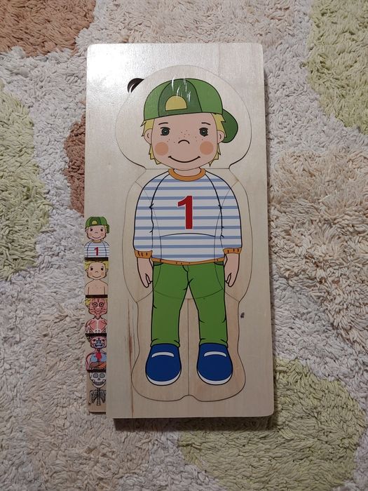 Drewniana układanka puzzle ciało człowieka