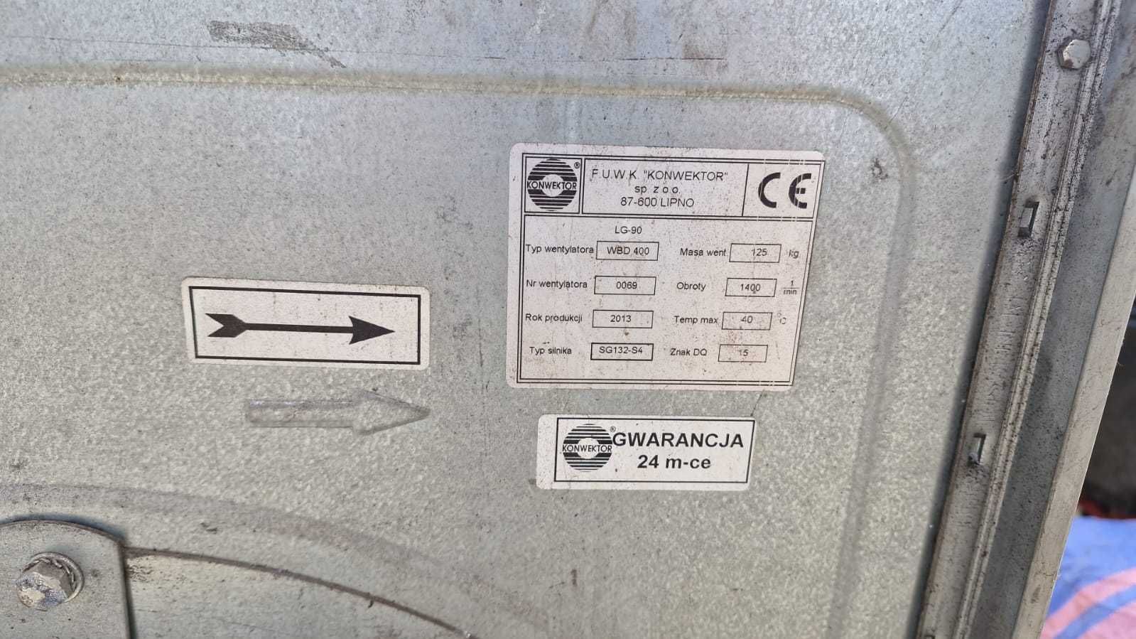 Wentylator bębnowy dwustrumieniowy WBD400 firmy KONWEKTOR