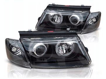 Lampy Reflektory DO VW PASSAT B5 OD 1996 DO 2000 Roku DEPO RINGI