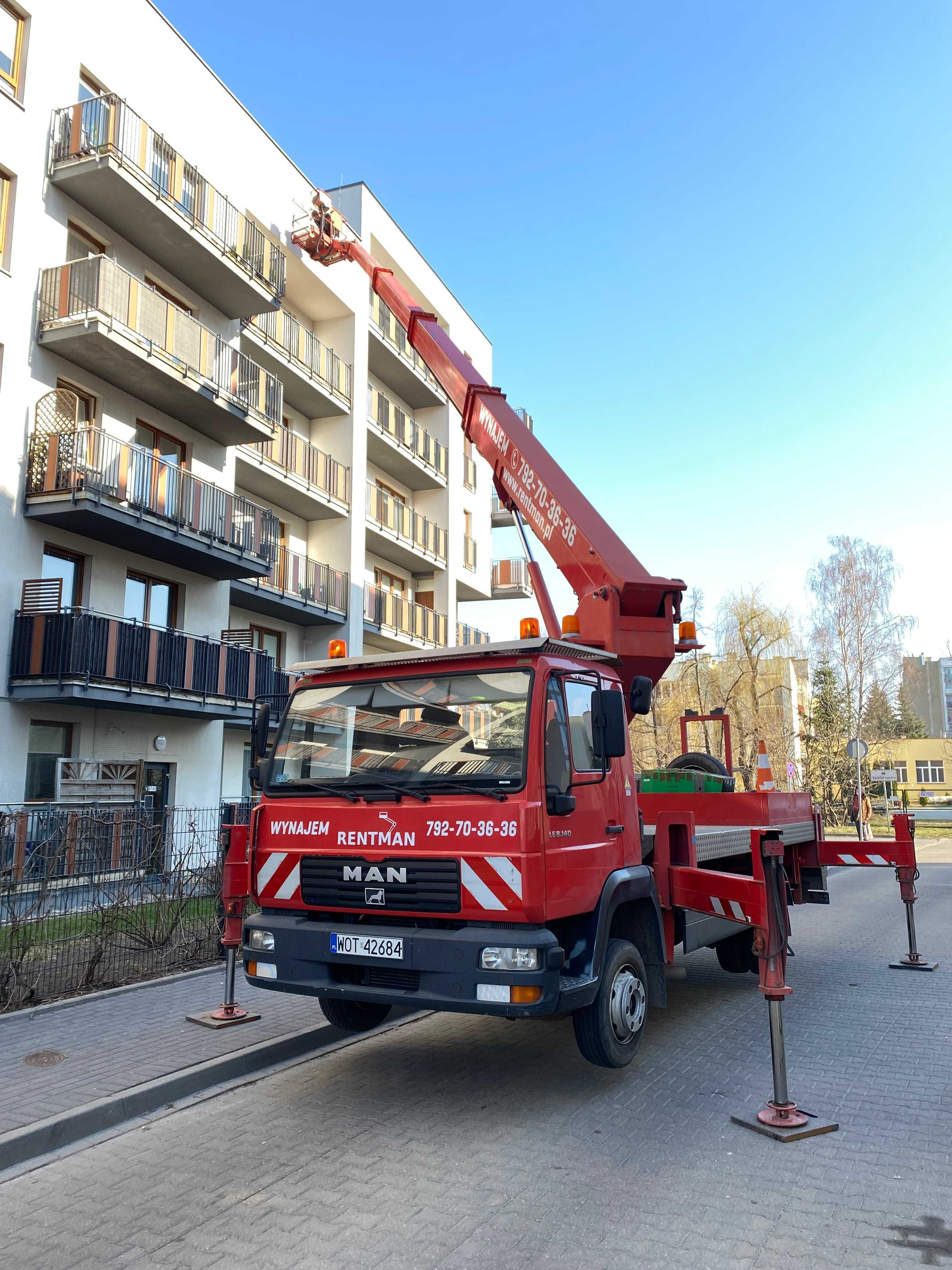 Podnośnik koszowy 20 - 30 m, zwyżka, wynajem podnośników koszowych