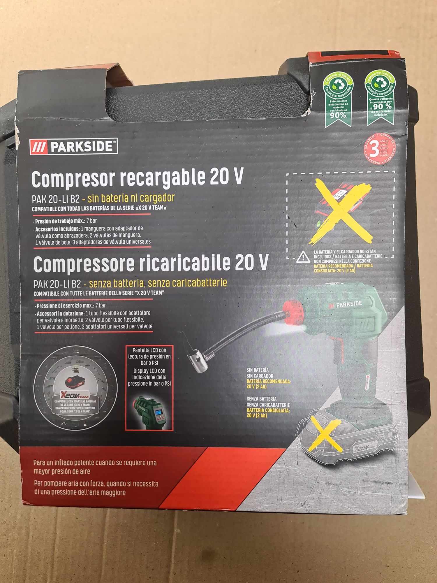 Compressor Parkside 20v