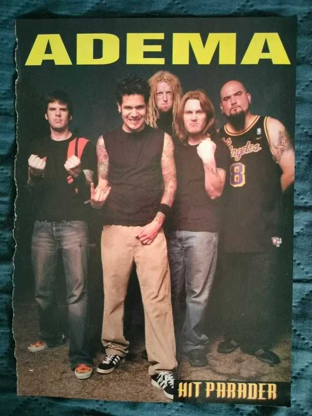Póster A4 Adema nu metal anos 2000 – Oferta com CD