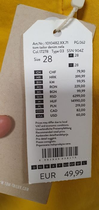 Spodnie jeansowe Tom Tailor nowe 28