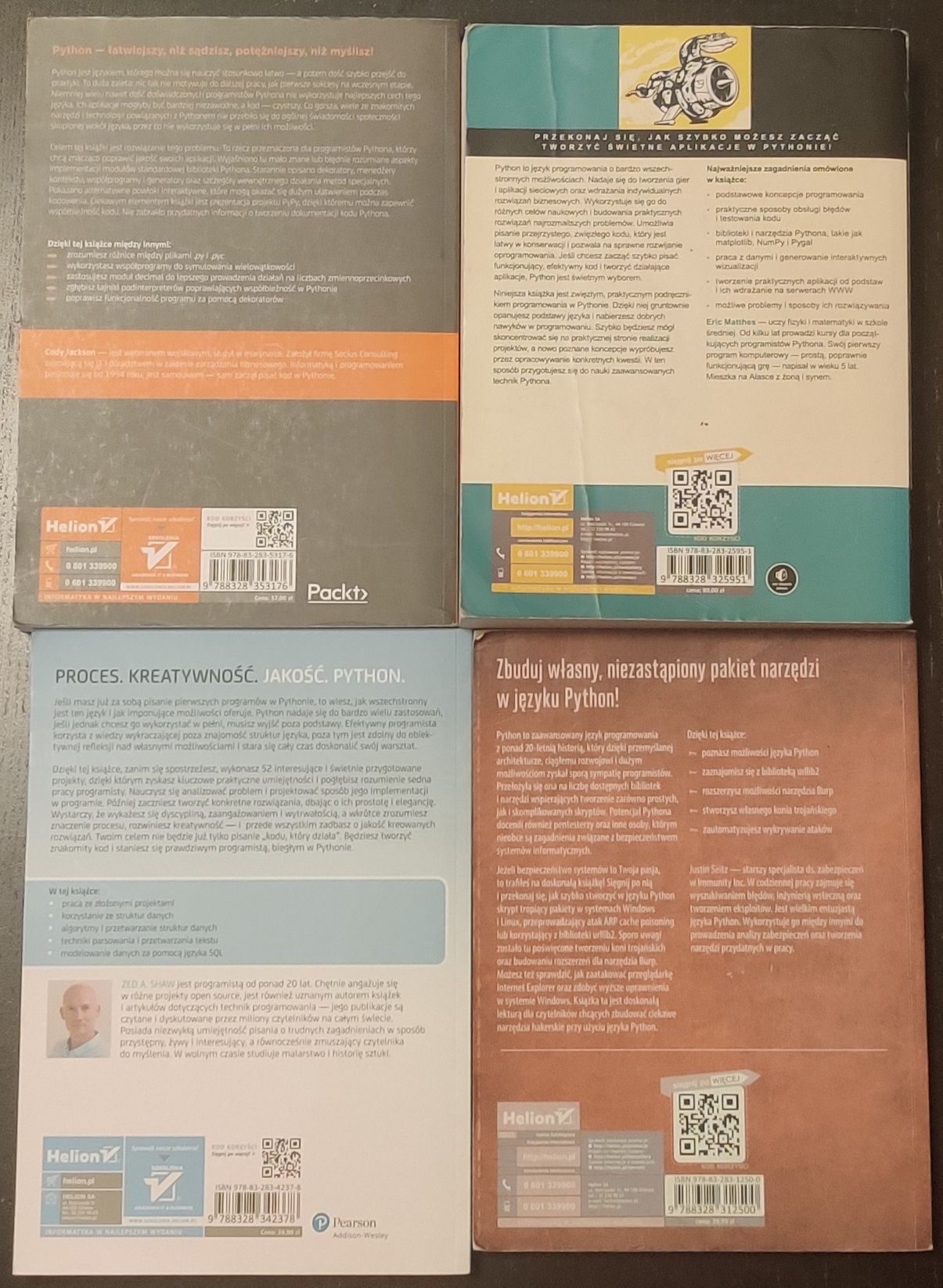 Zestaw 4 książek: programowanie Python