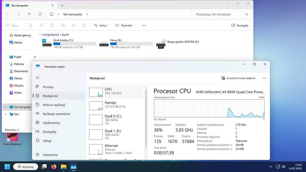 Komputer gamingowy stacjonarny GTX1060 6GB/ssd+tb/16gb ram
