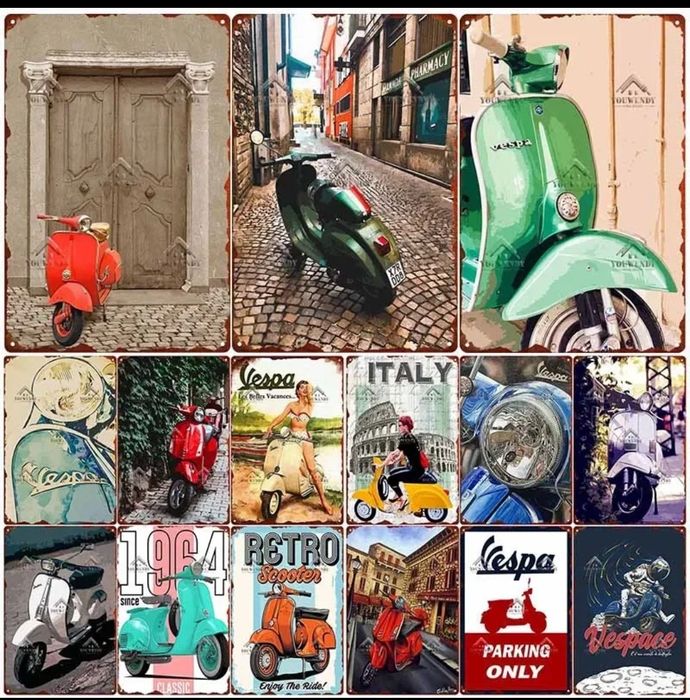 Vespa placas chapa