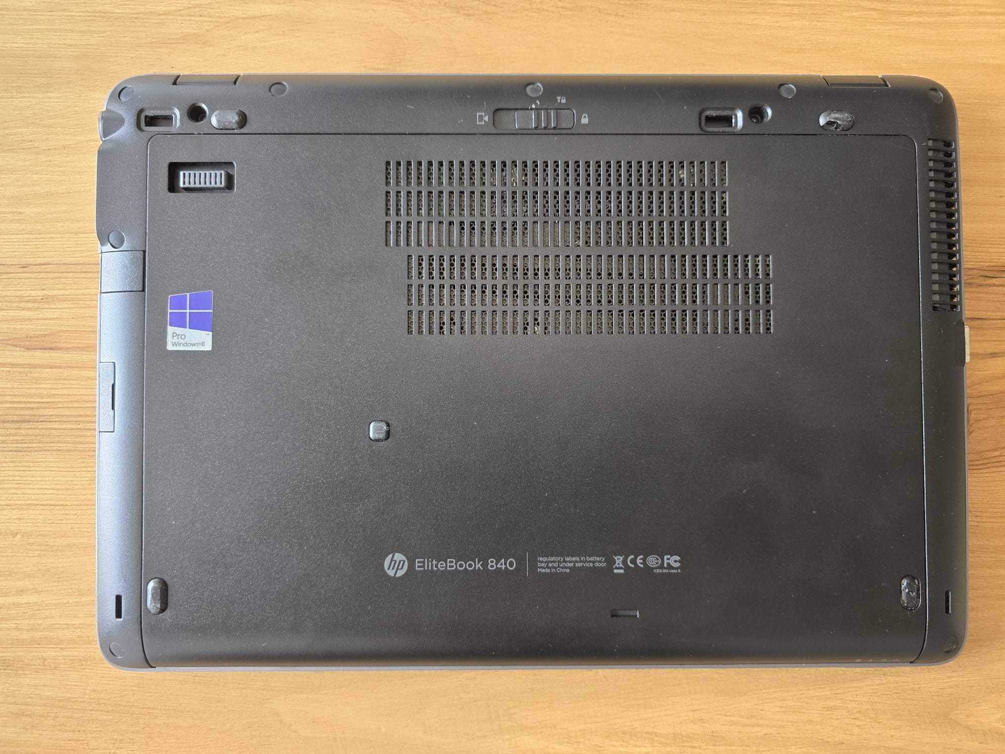 HP EliteBook 840, Core i7, 8GB RAM, 256GB SSD, 14" com Docking station