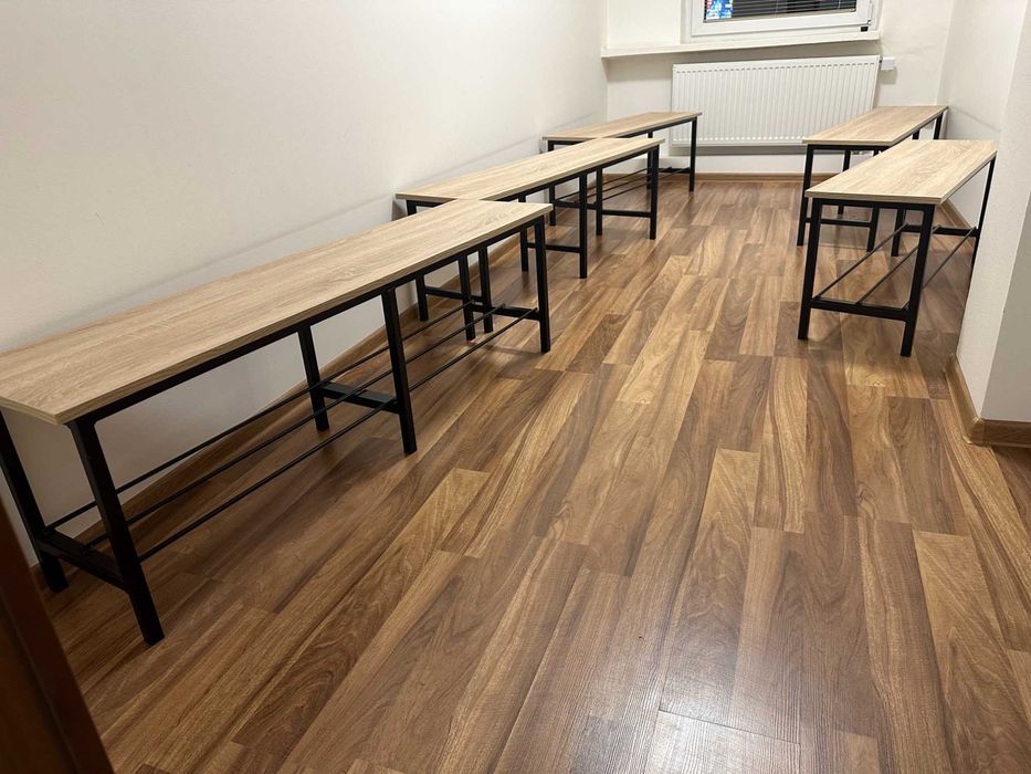 Ławki do szatni lub na korytarz z miejscem na buty i bez