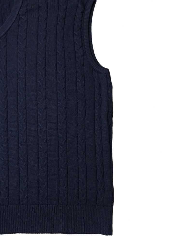 Marz Munchen wełniany bezrękawnik męski granatowy Rozmiar 56 XXL 3XL