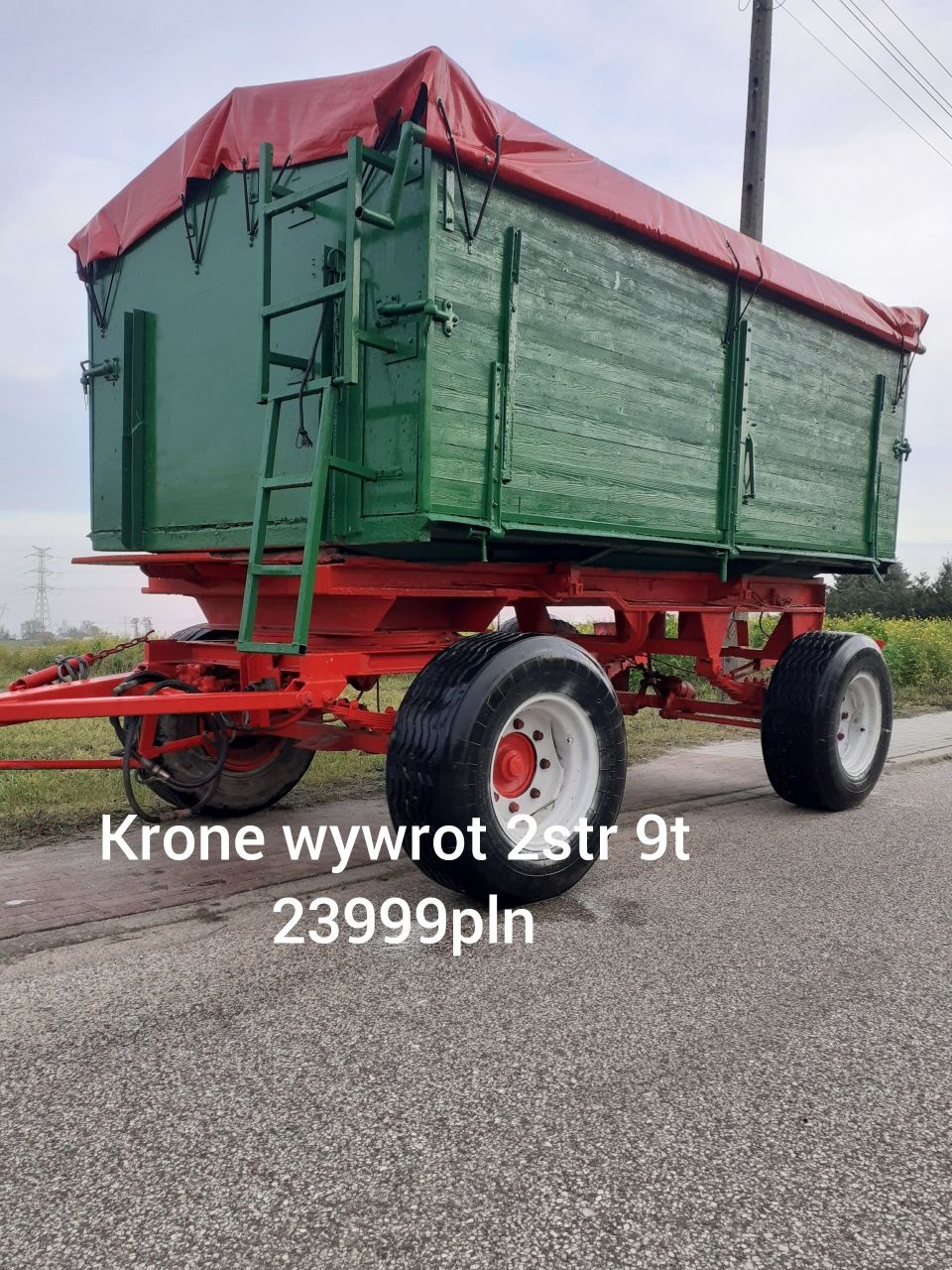Przyczepa wywrotka d47/d732 jeden tlok krone 9 ton autosan hl 6011
