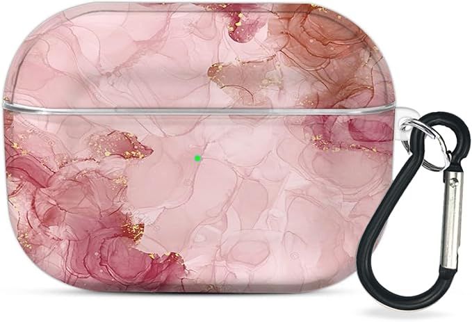 Etui Ochronne Canisto do AirPods Pro 1/2 z Karabińczykiem - Różowe