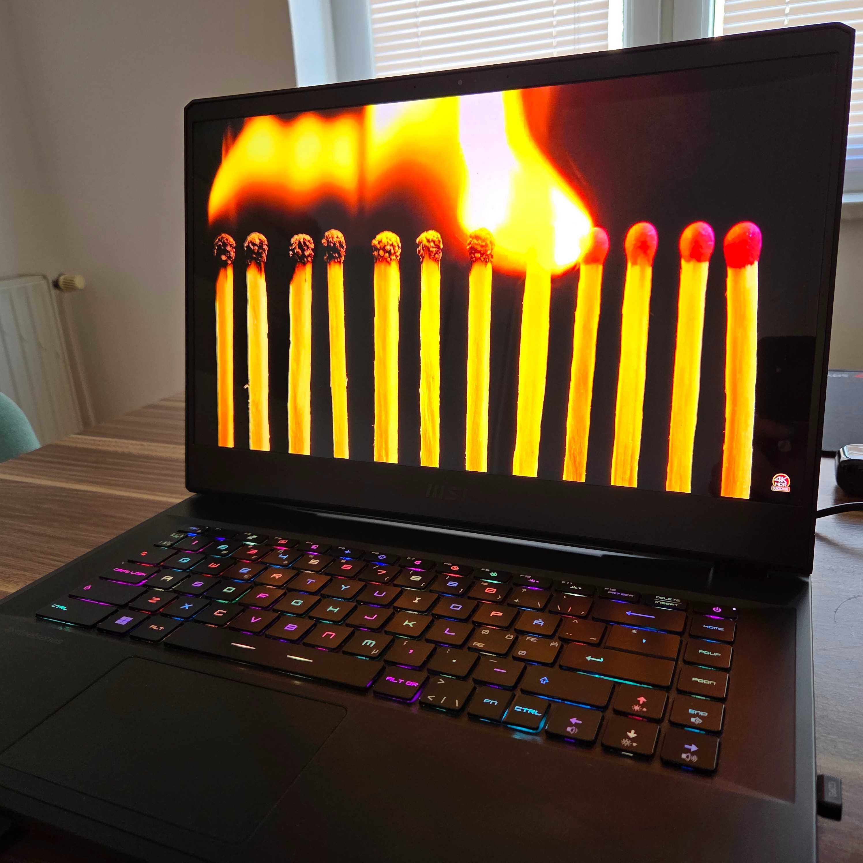 MSI 15,6" z AMOLED QHD 240Hz HDR i7 12700h 32gb ram DDR5 RTX3060 1TB