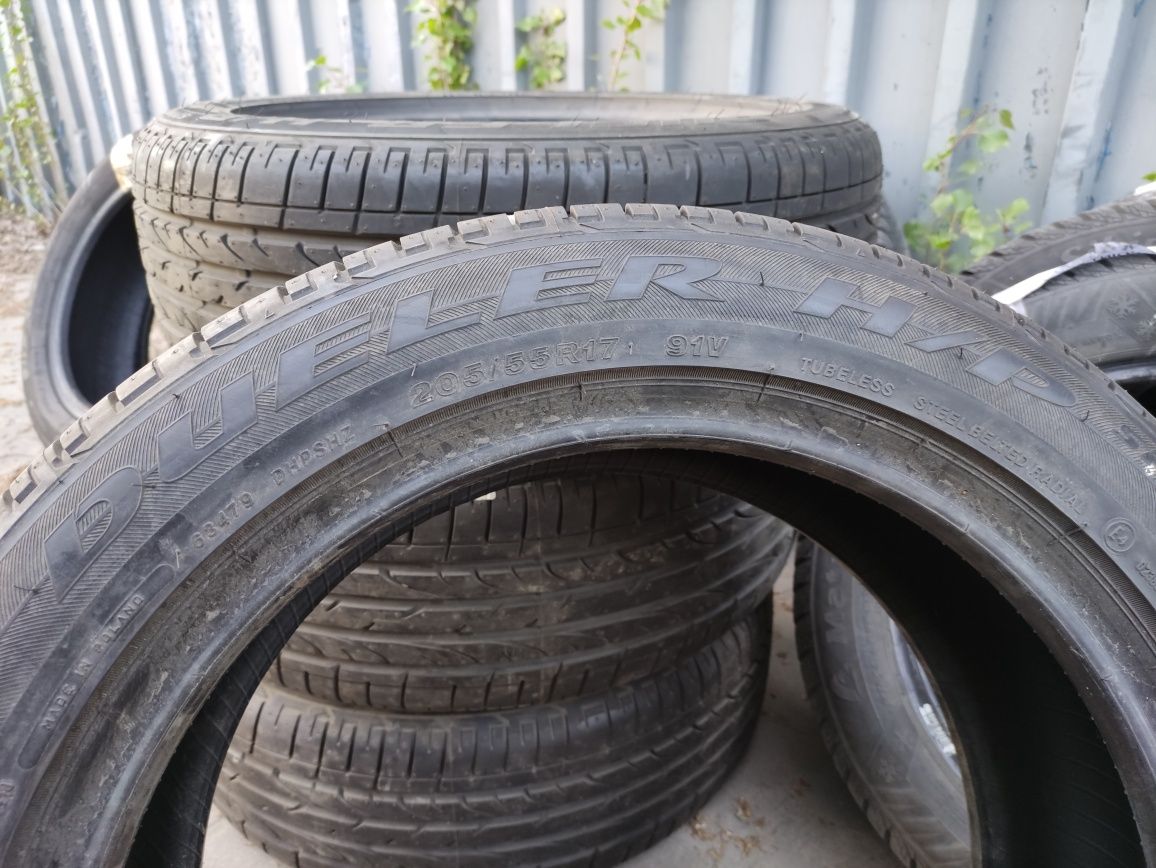 205/55R17 Bridgestone cztery opony letnie 7.5mm