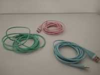 Kabel USB 2.0A Lightning (480 Mbit/s, silikon, 2.4 A, 1.5m) 3szt